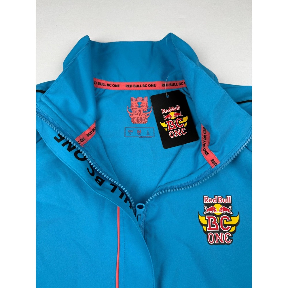 Red Bull BC One Track Jacket Medium Blue Quarter Zip Windbreaker Raglan - Picture 3 of 6